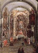 unknow artist This painting Allows us to picture the interior of a church in new spain Spain oil painting artist
